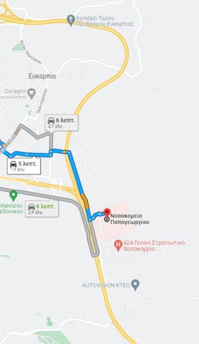 5 Min From Papageorgiou Free Indoor Parking Leilighet Thessaloníki Eksteriør bilde